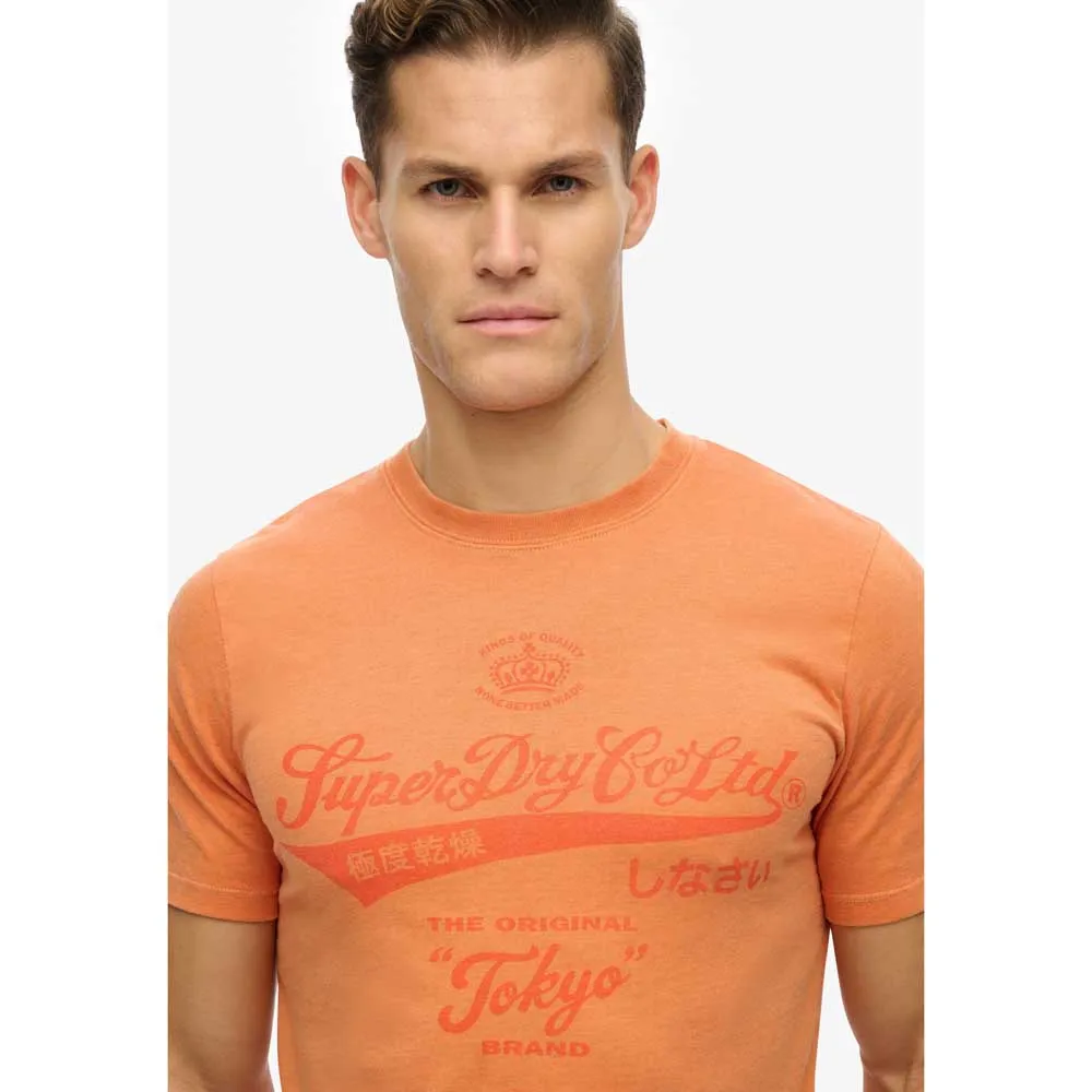 Футболка с коротким рукавом Superdry Workwear Washed Relaxed, оранжевый — фото 2