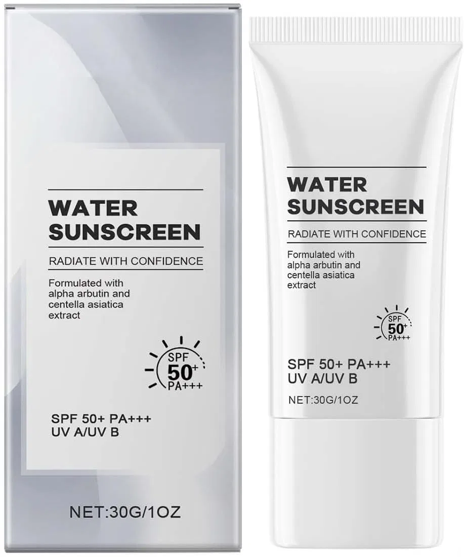 Солнцезащитный крем Hydrating Sunscreen Water Lightweight Snow Albutin Rich Mask Pack, увлажняющий, 45 г, белый Generic