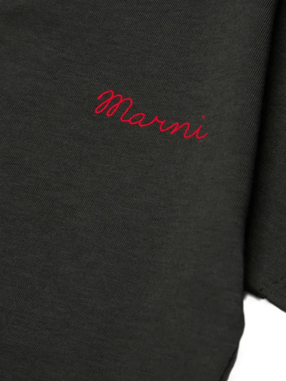 Футболка с вышитым логотипом Marni Kids, черный — фото 4