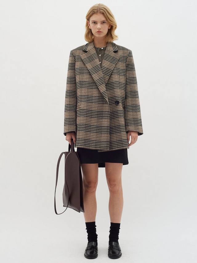 

Блейзер из полушерсти в темно- коричневую клетку InWear, коричневый/разноцветный