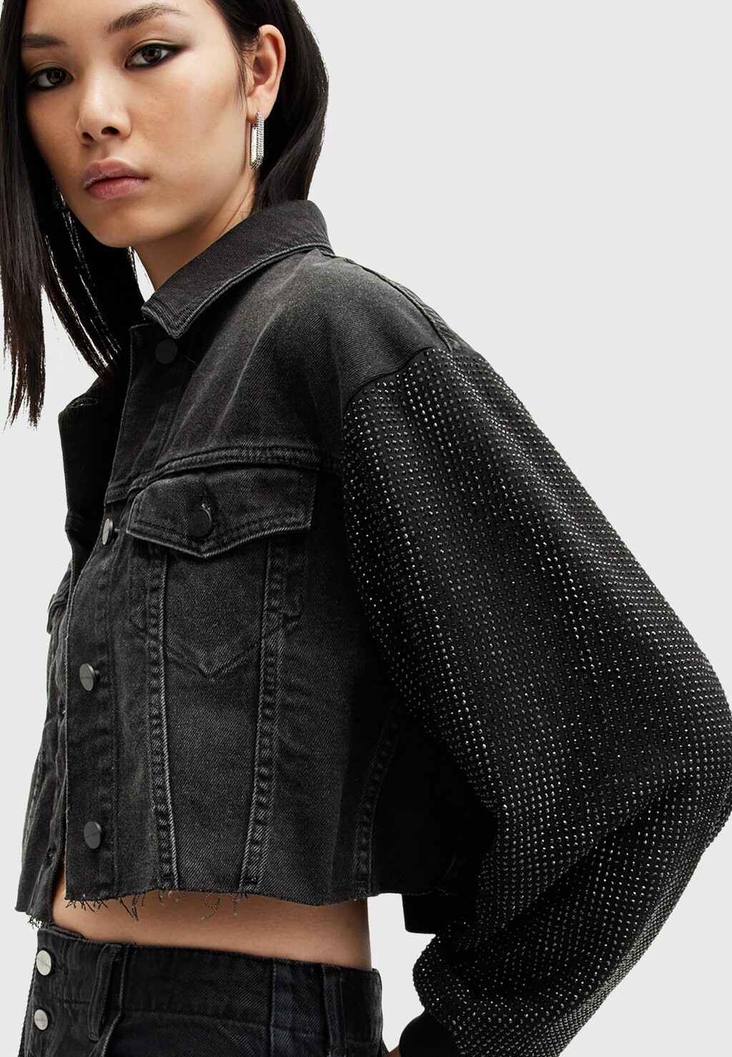 

Джинсовая куртка ANDERS EMB AllSaints, черный