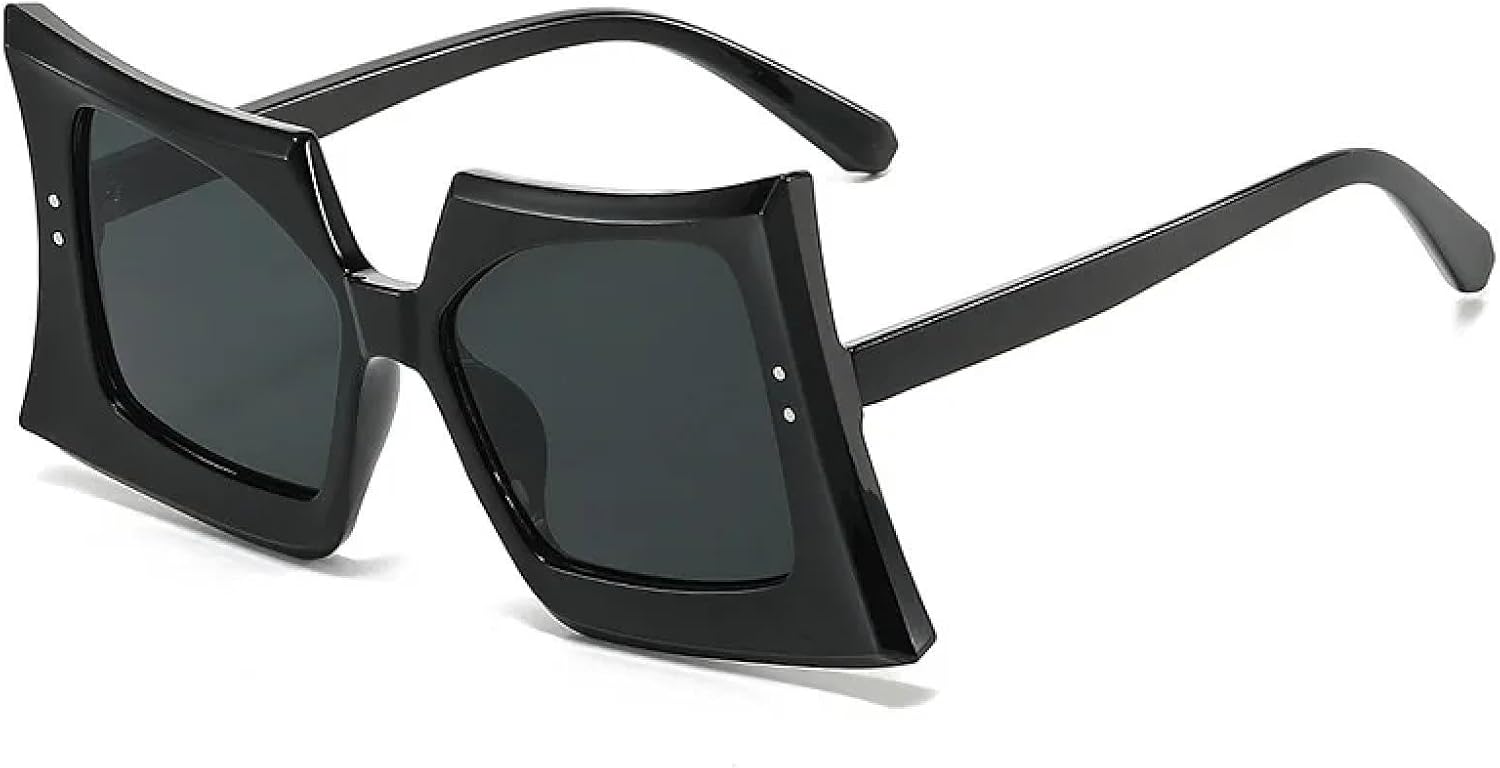 

Винтажные солнцезащитные очки неправильной формы для женщин, градиентные линзы, ретро-стиль, защита от УФ-излучения UV400, для активного отдыха на природе TVTBBVV, Black-black