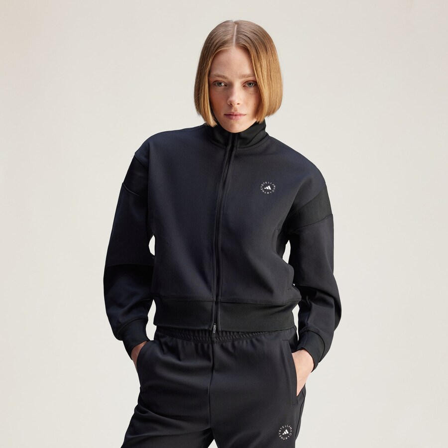 Спортивная толстовка с капюшоном на молнии ADIDAS BY STELLA MCCARTNEY, черный — фото 2