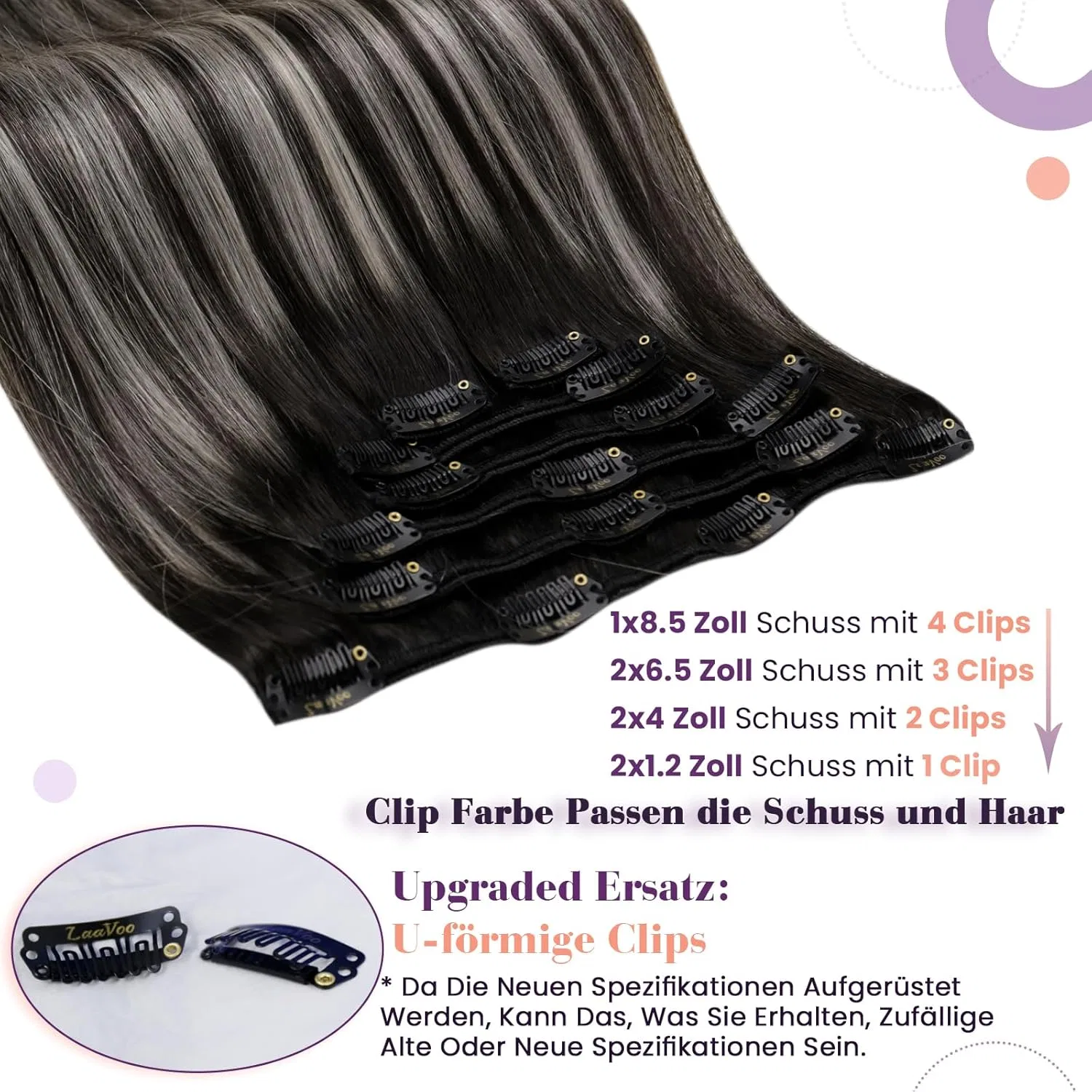 Наращивание волос на заколках LaaVoo Remy Human Hair Balayage Laavoo — фото 2