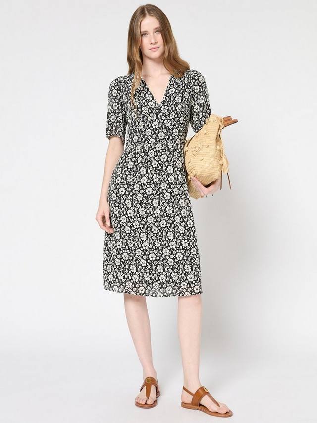 

Платье с цветочным узором педжет Gerard Darel, черный