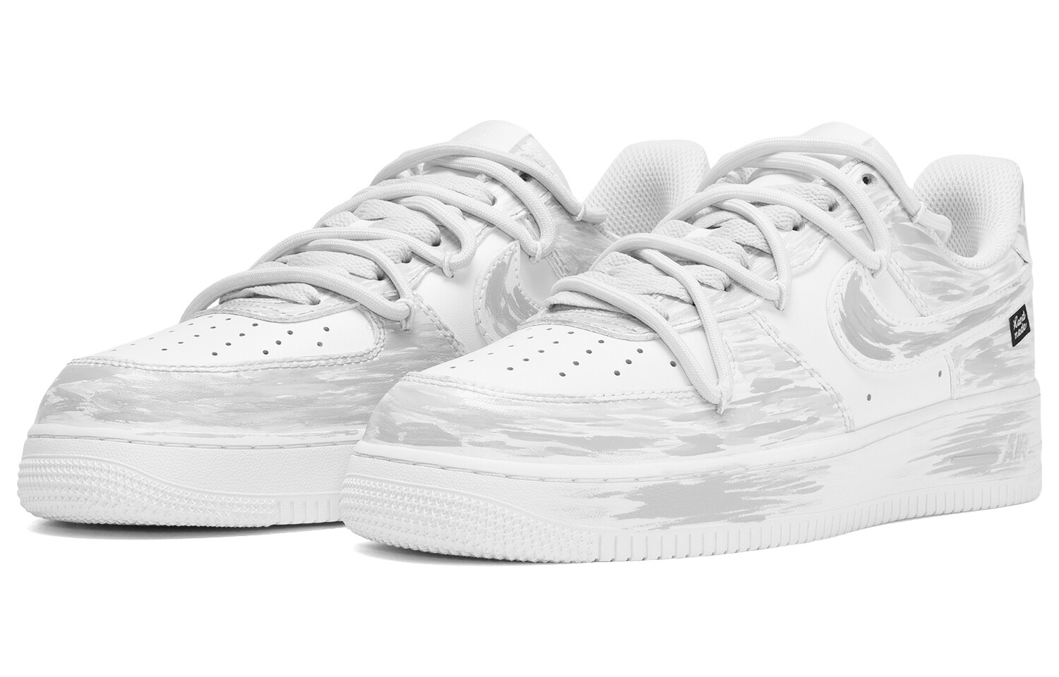 Кроссовки Nike Air Force 1 Skateboarding Shoes Women's Low-top White/gray, белый/серый — фото 3
