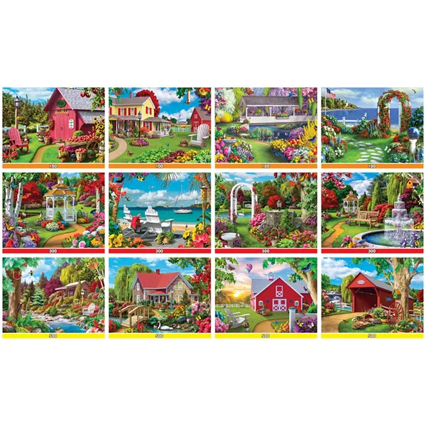 Коллекция пазлов Шедевры Алана Джаны - 12 штук для взрослых Masterpieces Puzzles, multicolor — фото 2