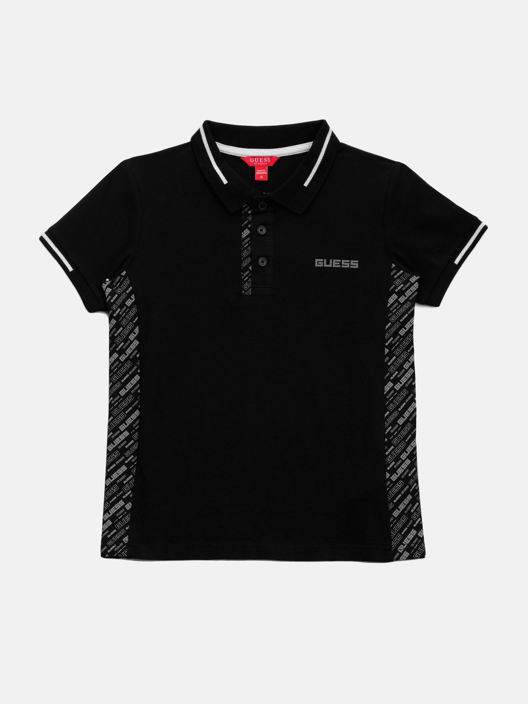 

Футболка-поло с логотипом Eco Erwin (7-16) Guess Factory, черный