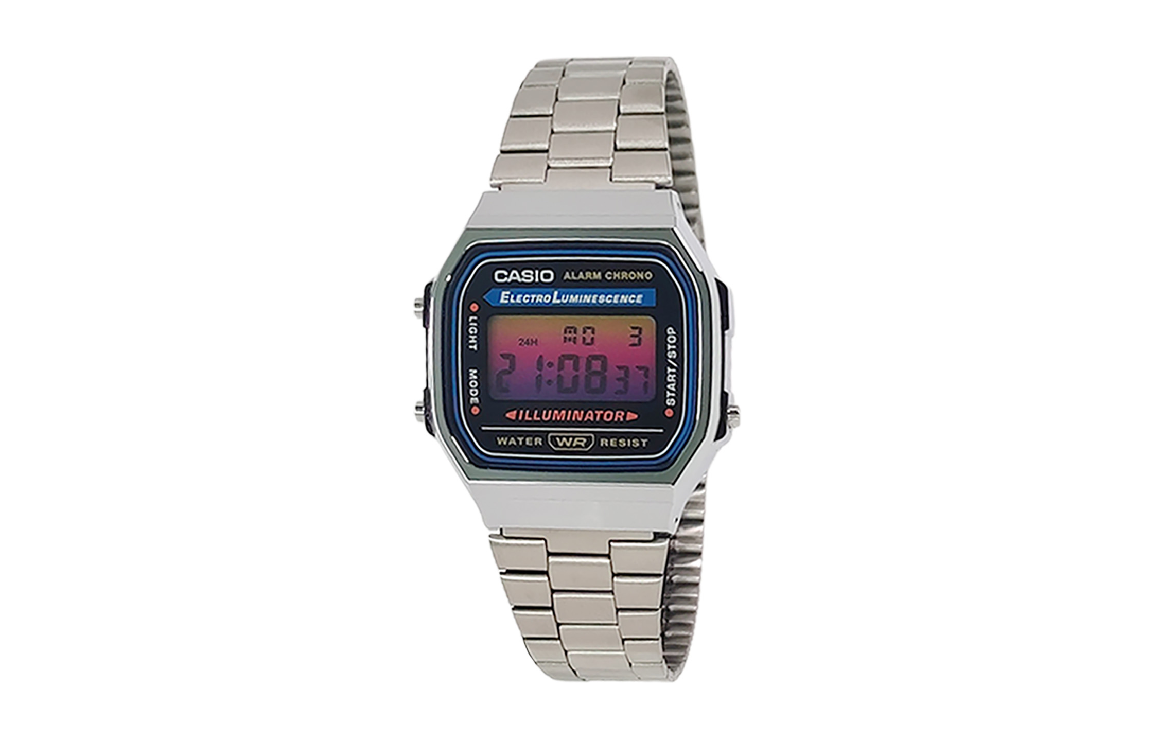 

CASIO Мужские часы Retrofit Series с кварцевым механизмом, стальной браслет, черный циферблат