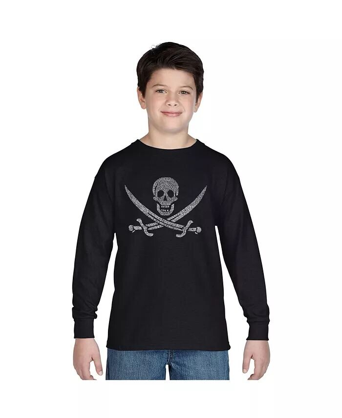 

Boys Word Art Long Sleeve — текст песни Legendary Pirate Song La Pop Art, черный