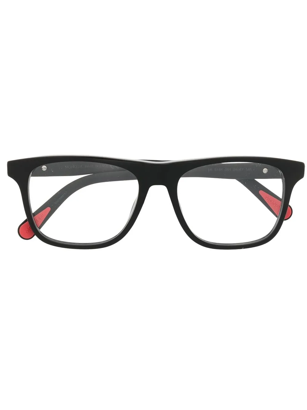 

Очки в прямоугольной оправе Moncler Eyewear, черный