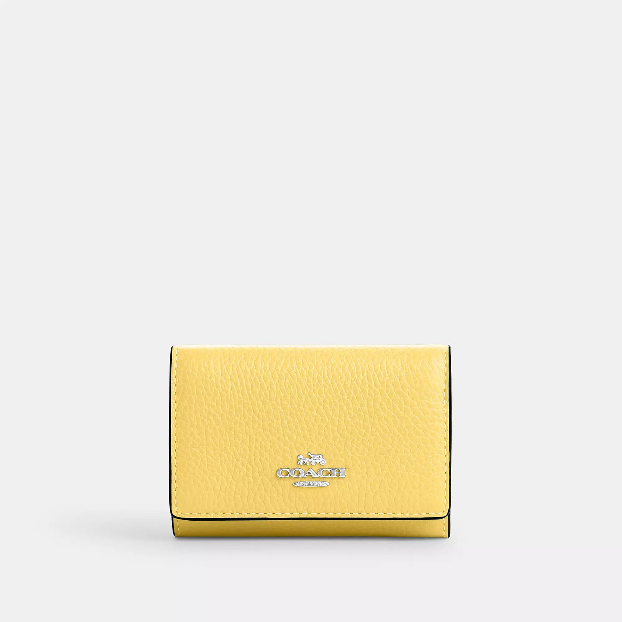 

Микро-кошелек Coach Outlet, серебряный/ретро-желтый