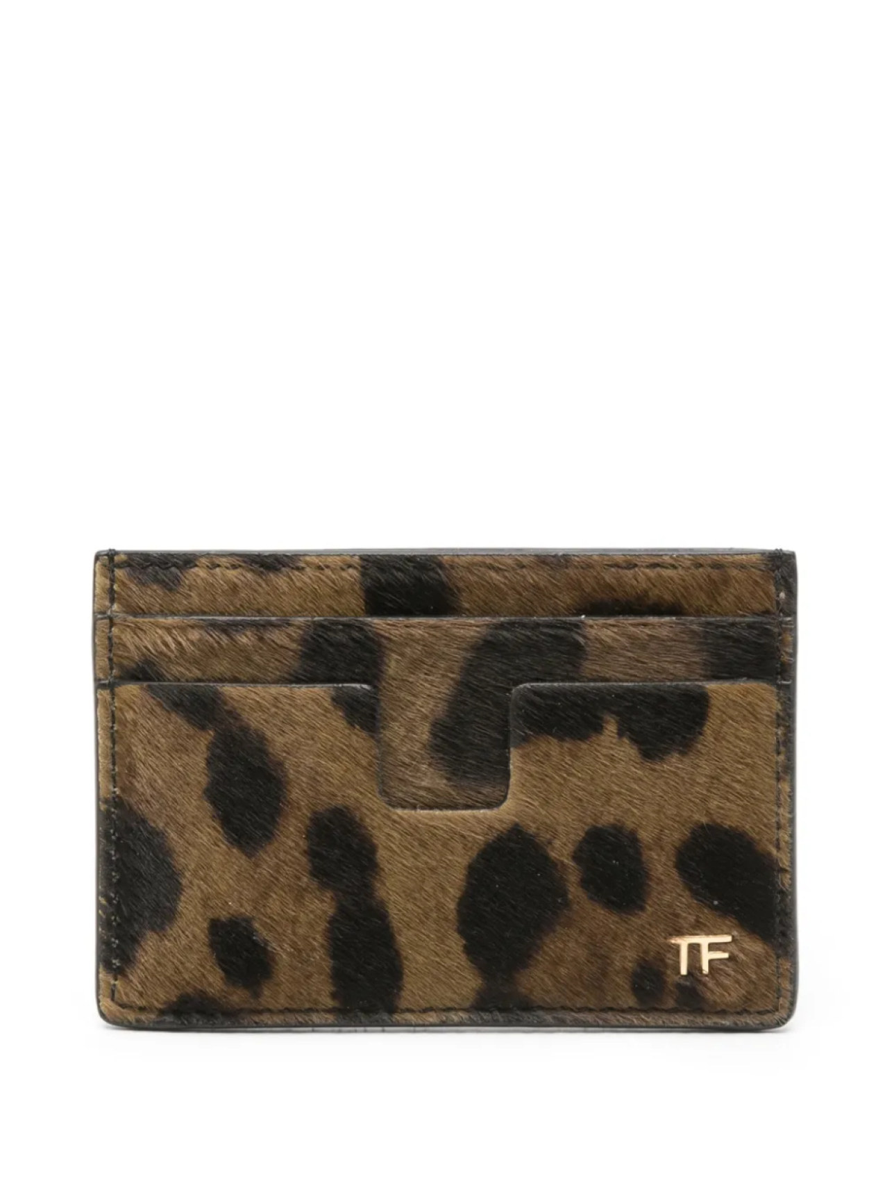 

Визитница с аппликацией логотипа TOM FORD, коричневый