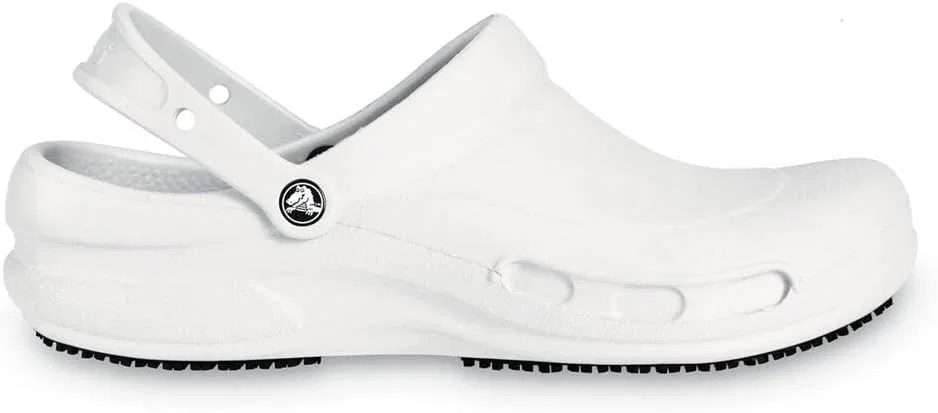 Рабочие сабо Crocs Bistro Graphic для взрослых, унисекс, с нескользящей подошвой, White