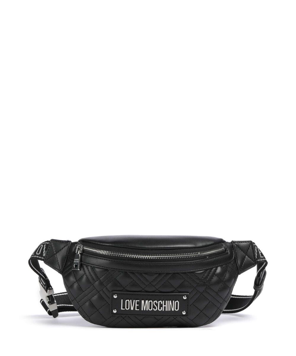

Стеганая поясная сумка из искусственной кожи Love Moschino, черный