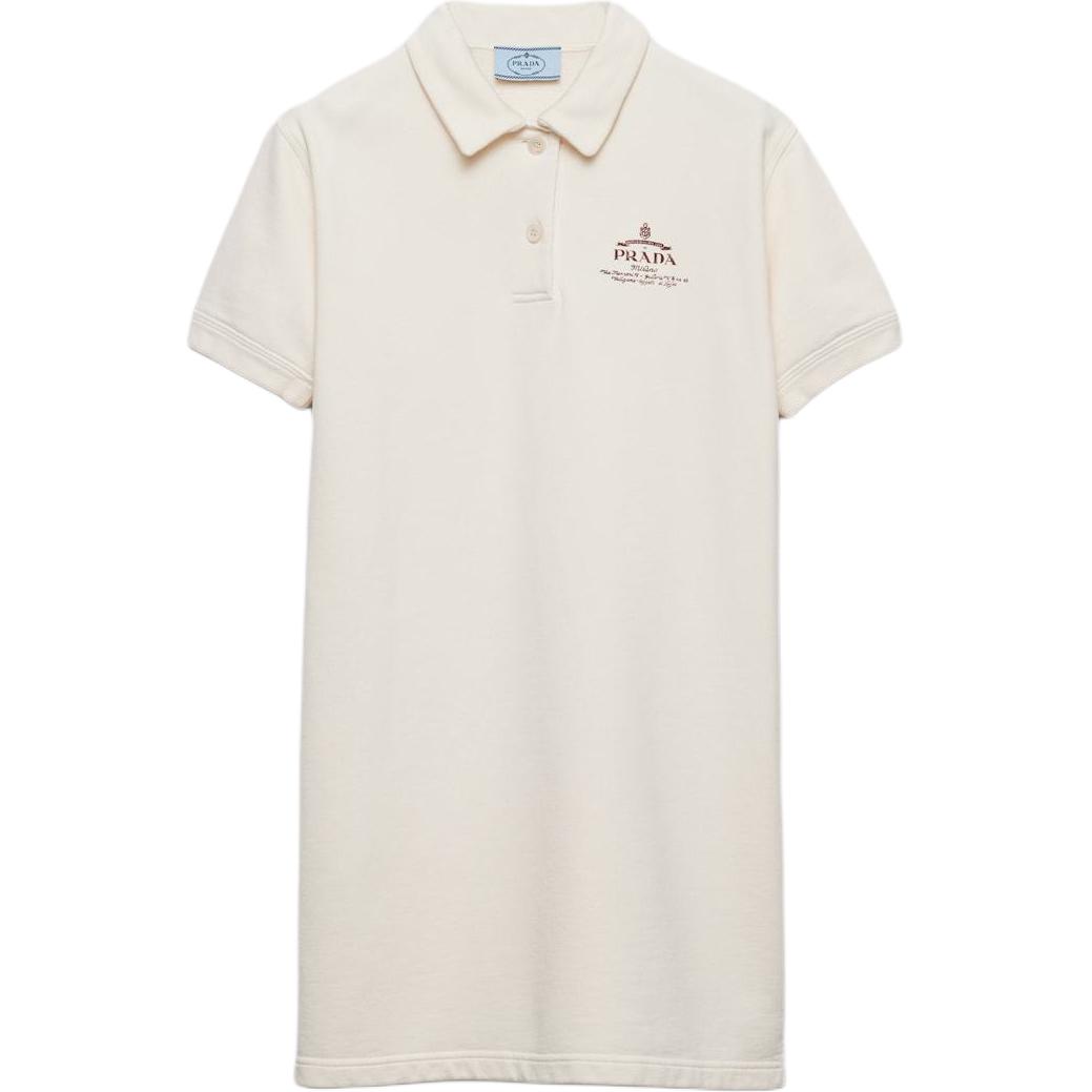 

Мини-платье из флиса с короткими рукавами Prada, neutral color