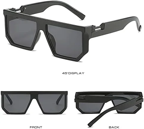 

Панк-солнцезащитные очки 2027 года для женщин, защита от УФ-излучения UV400, мужские солнцезащитные очки желтого и розового цвета MTZJH, Transparent Clear