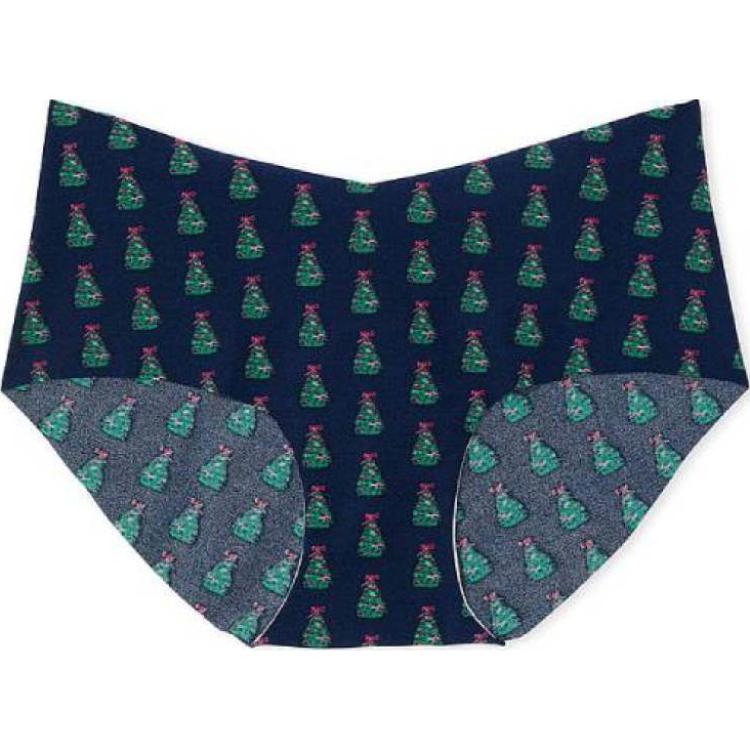 

Victoria's Secret Женские трусы 1 упаковка marine blue с принтом рождественской елки