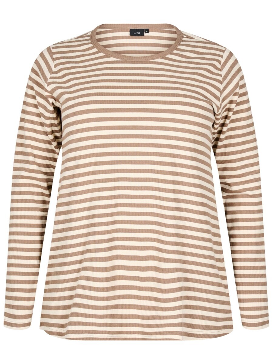 

Лонгслив Zizzi Shirt CAMANDRINE, кремовый