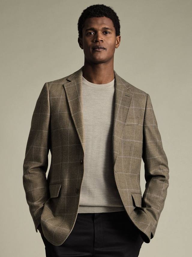 

Однобортный клетчатый шерстяной блейзер Charles Tyrwhitt