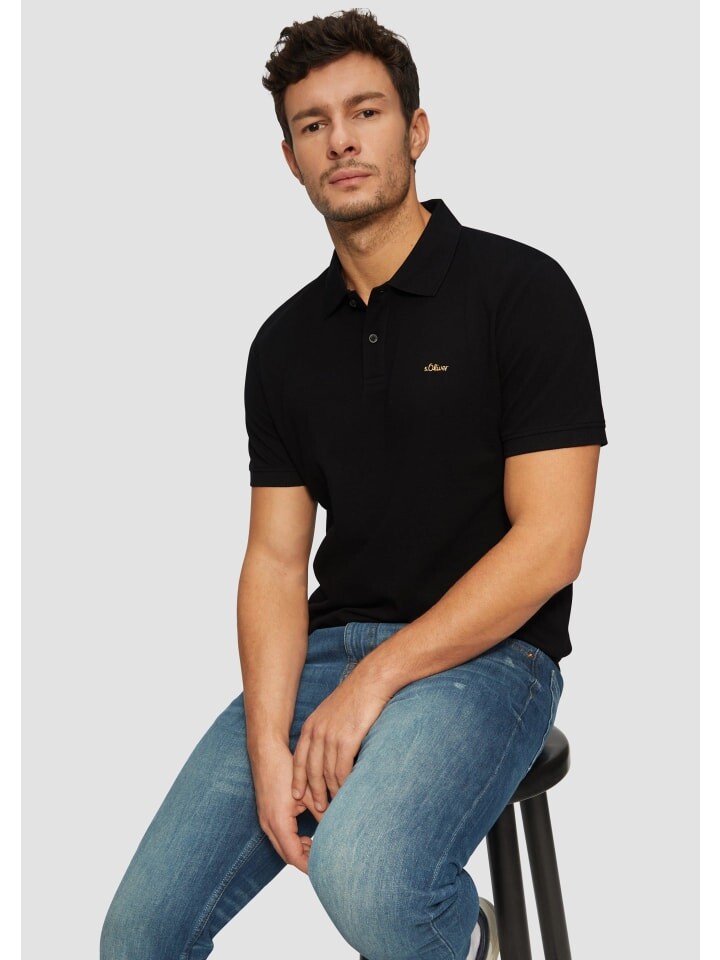 

Футболка s.Oliver Polo-Shirt kurzarm, черный
