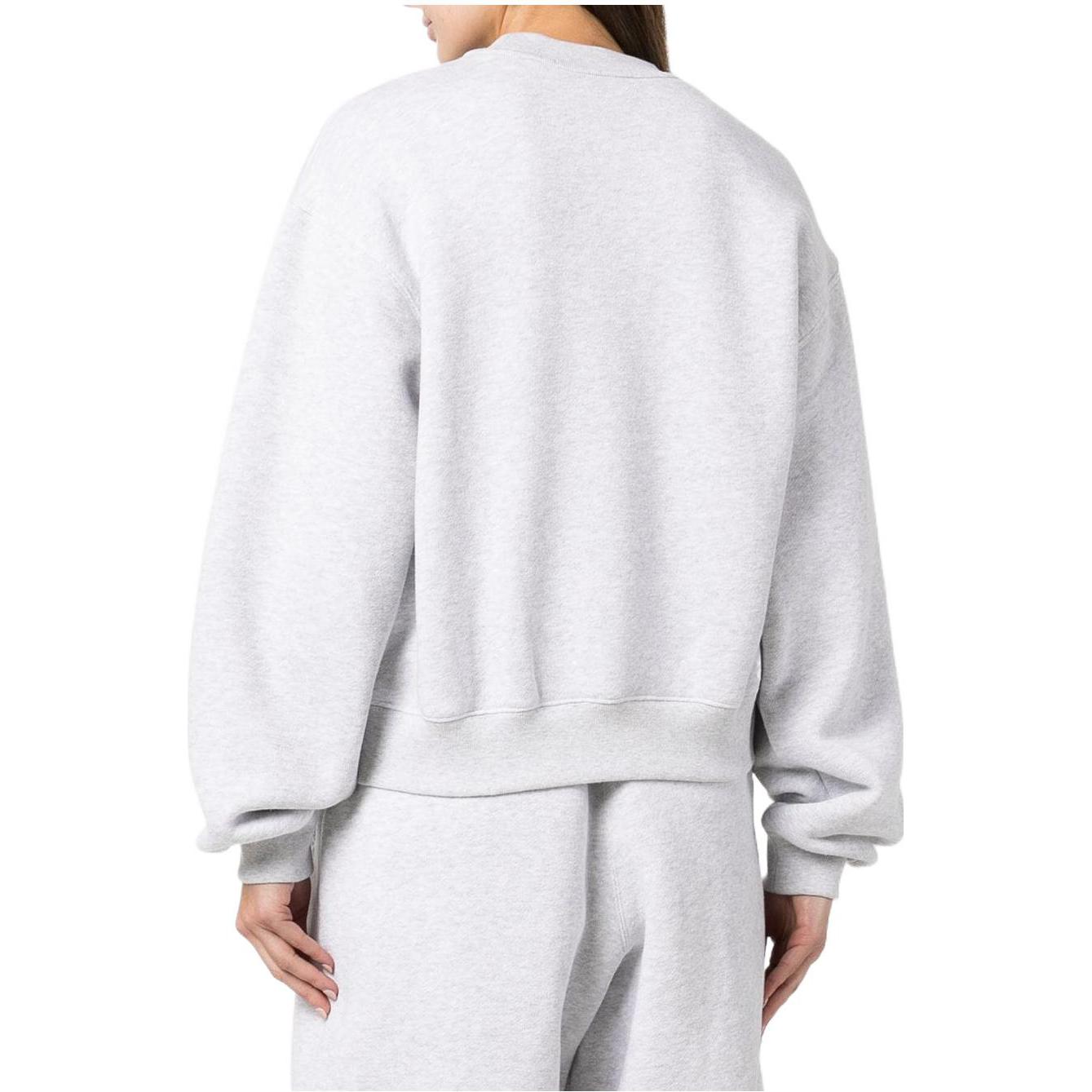 Футболка Essential Puff Logo с ворсовым свитшотом цвета хизер грей Alexander Wang, серый — фото 4