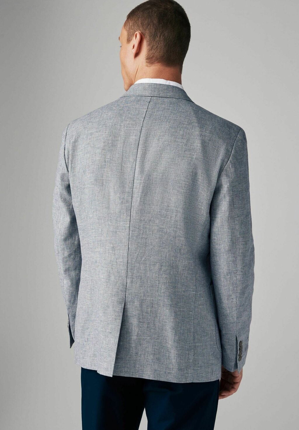 

Пиджак-блейзер REGULAR FIT TEXTURED LINEN BLEND Next, синий