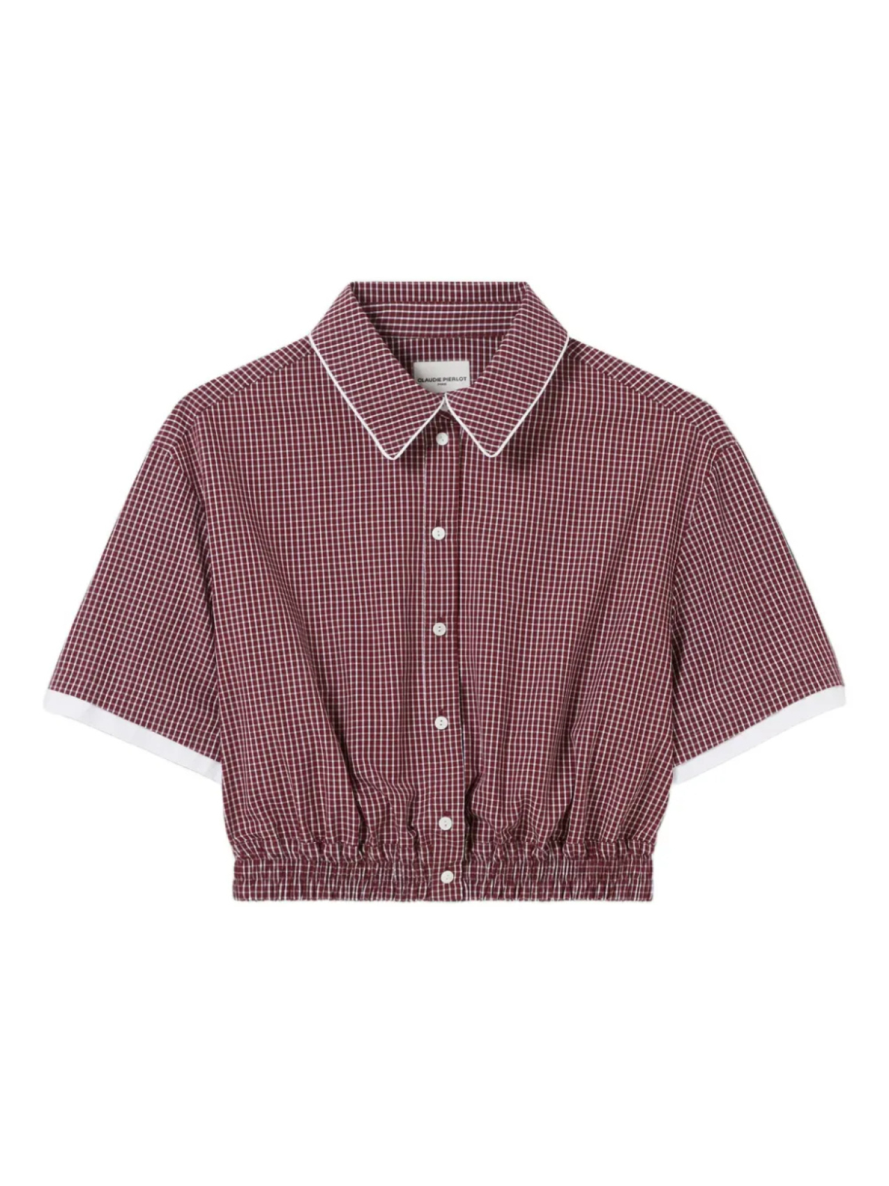 

Claudie Pierlot укороченная рубашка в клетку, красный