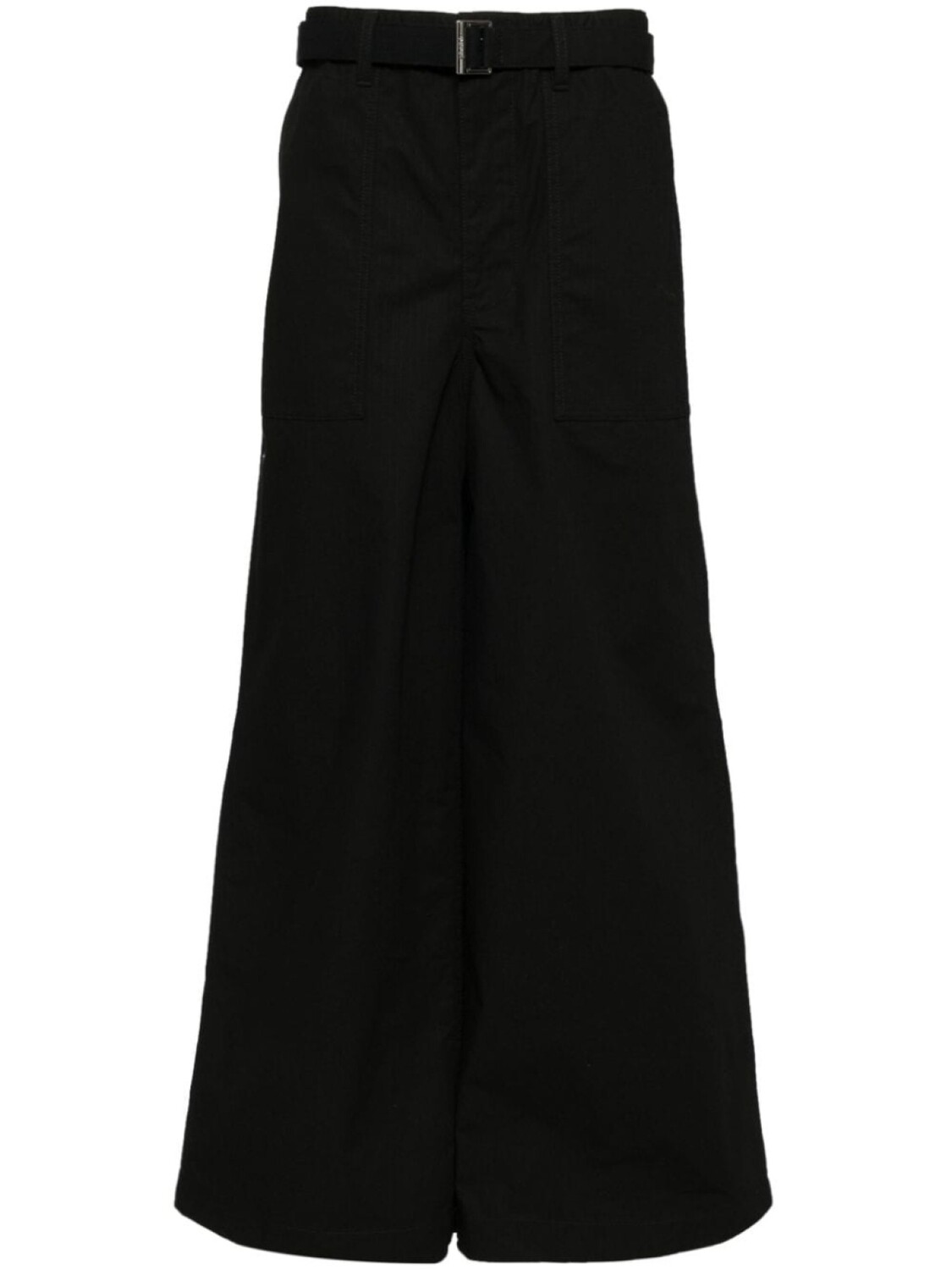

Sacai брюки из смесового хлопка, черный