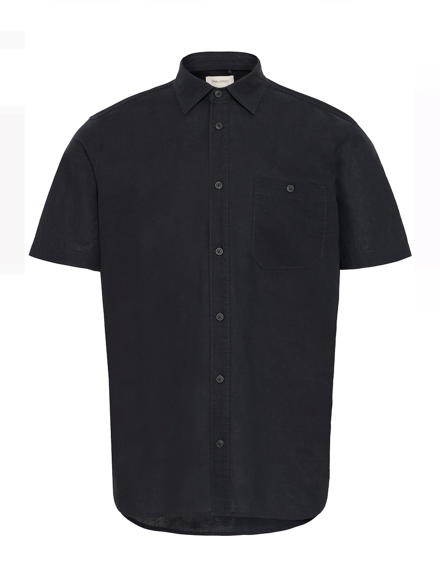 

Рубашка на пуговицах классического кроя BLEND BHBAY LINEN, черный