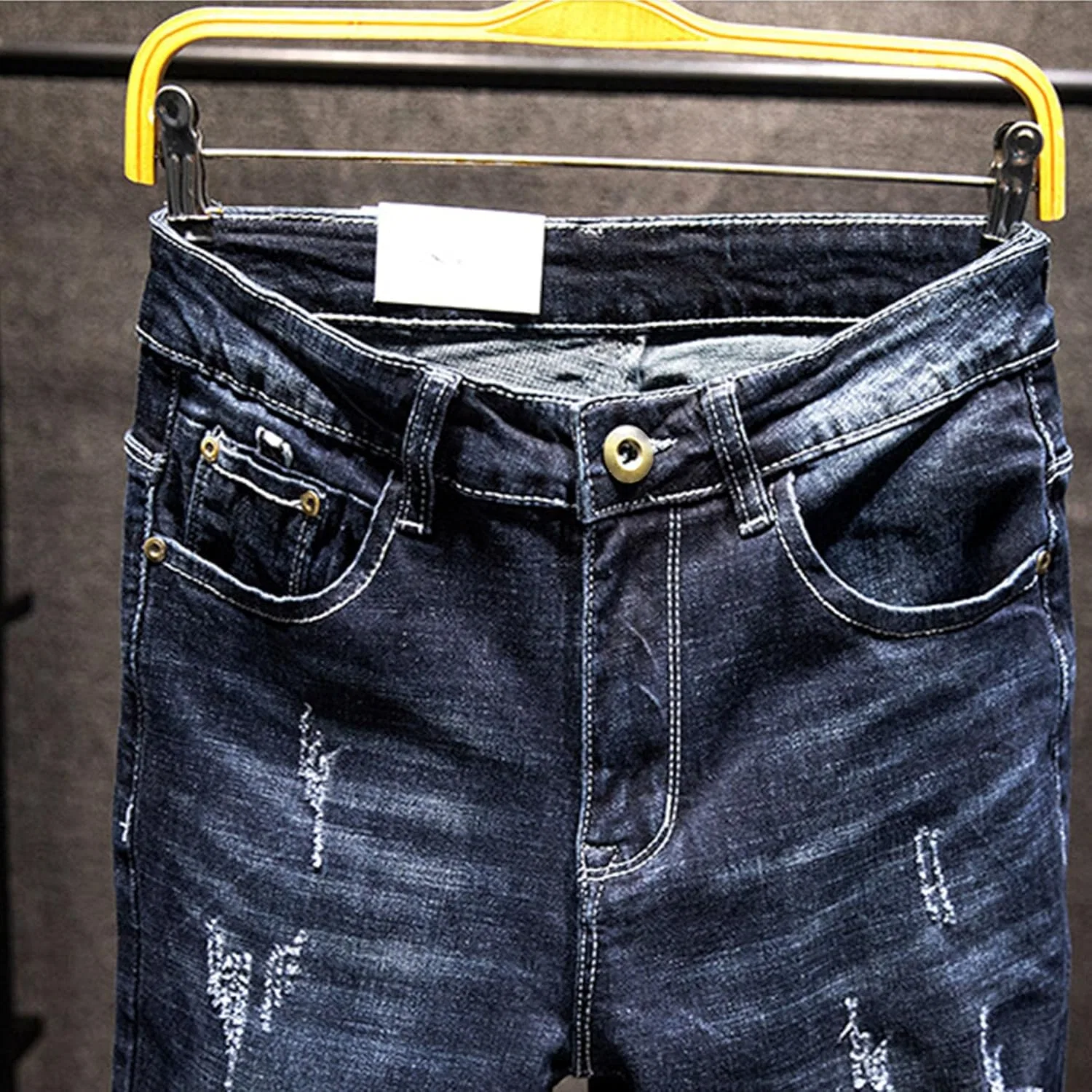 Джинсы Slim Fit Stretch, синие — фото 3