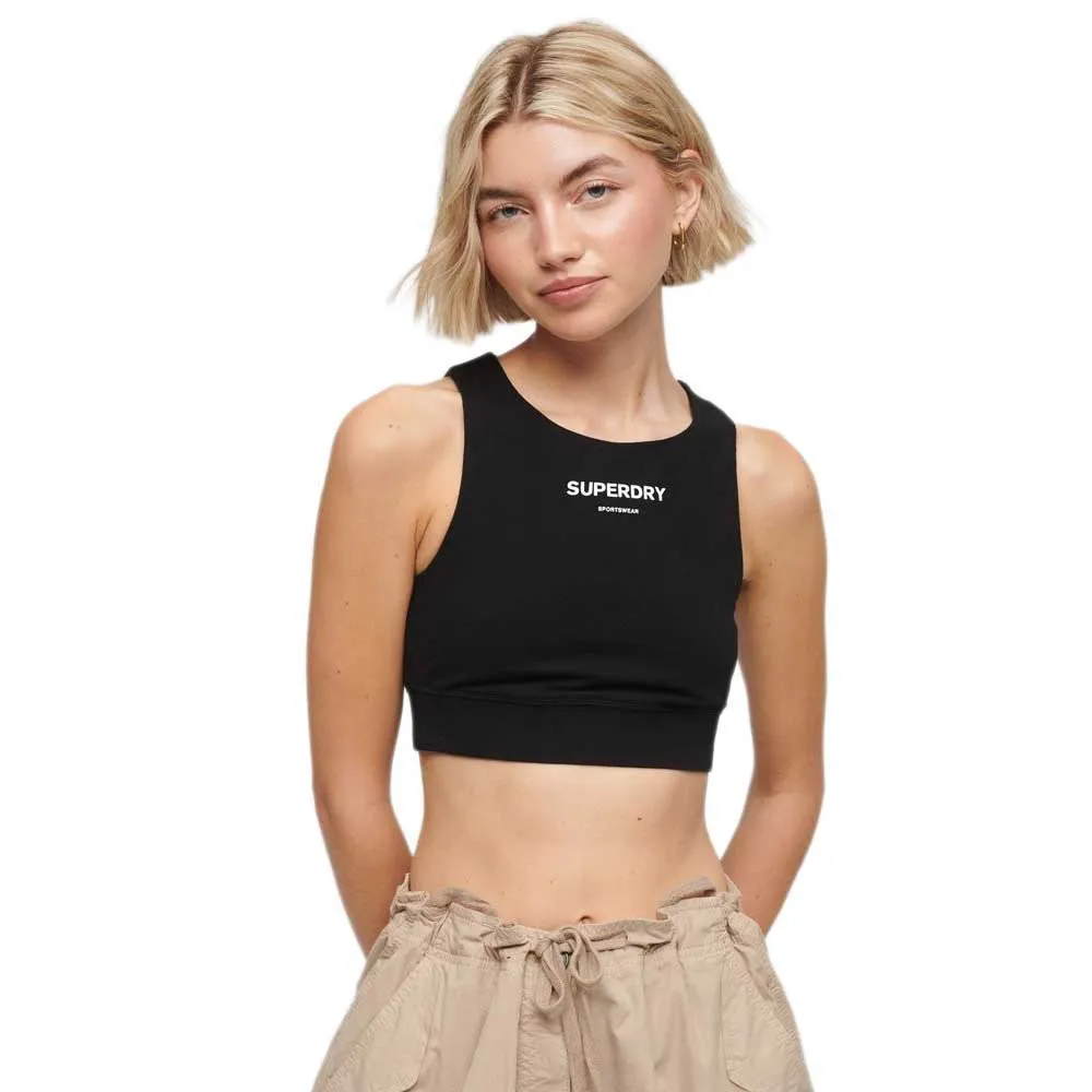 

Спортивный топ Superdry Core Sport, черный