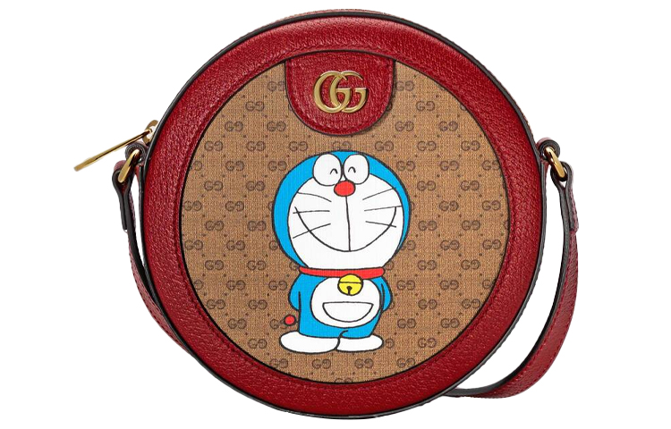 

Сумка через плечо Doraemon Collaboration Canvas With Leather Round, женская GUCCI