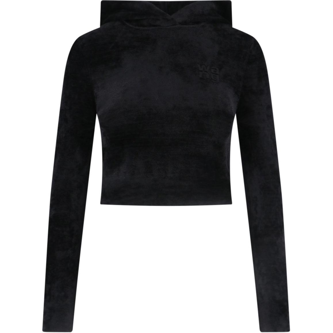 

Укороченная толстовка с капюшоном T By Alexander Wang, черный