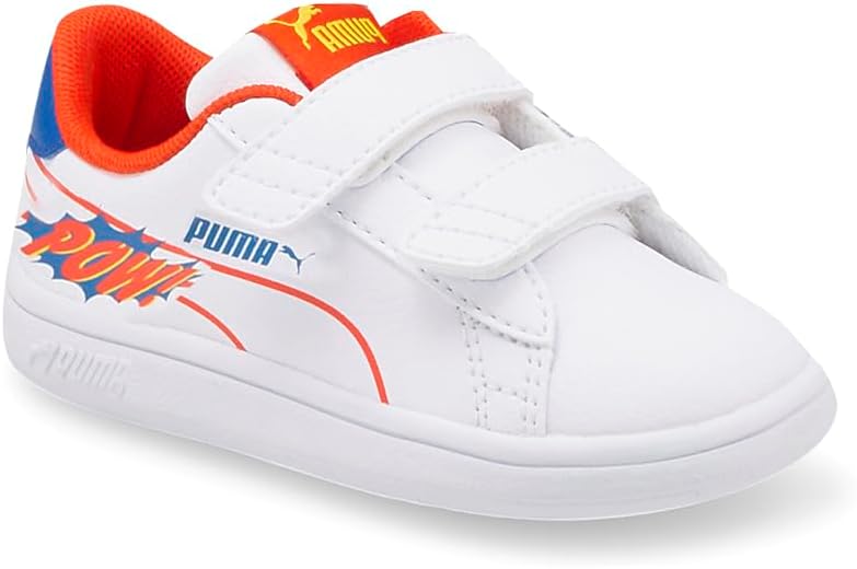 Кеды для малышей PUMA Smash V2 Comics V Ac Slip On для мальчиков - белые — фото 3