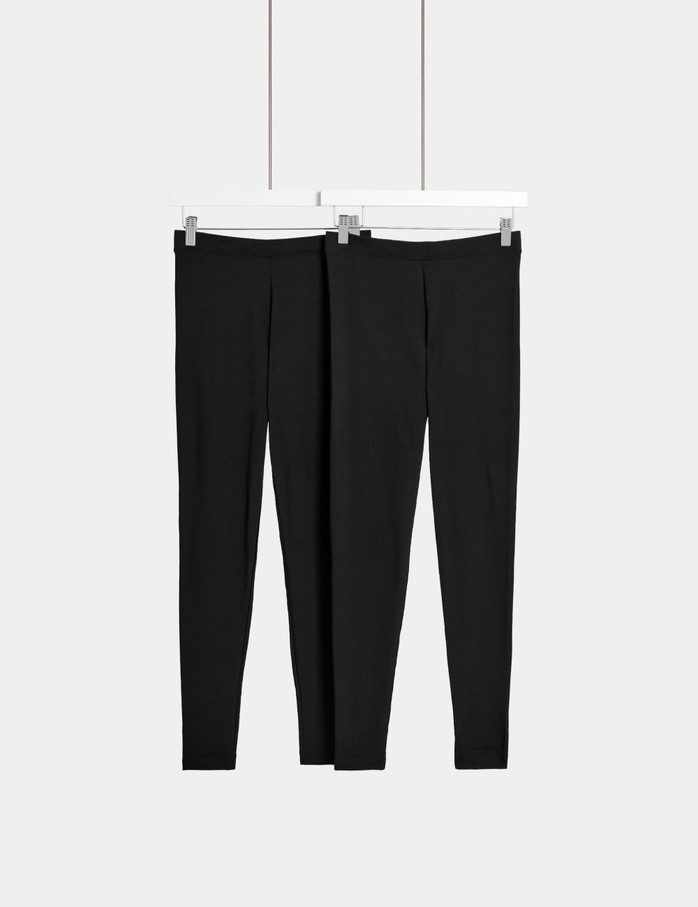 

2 пары леггинсов с высокой талией Marks & Spencer, цвет Black/black