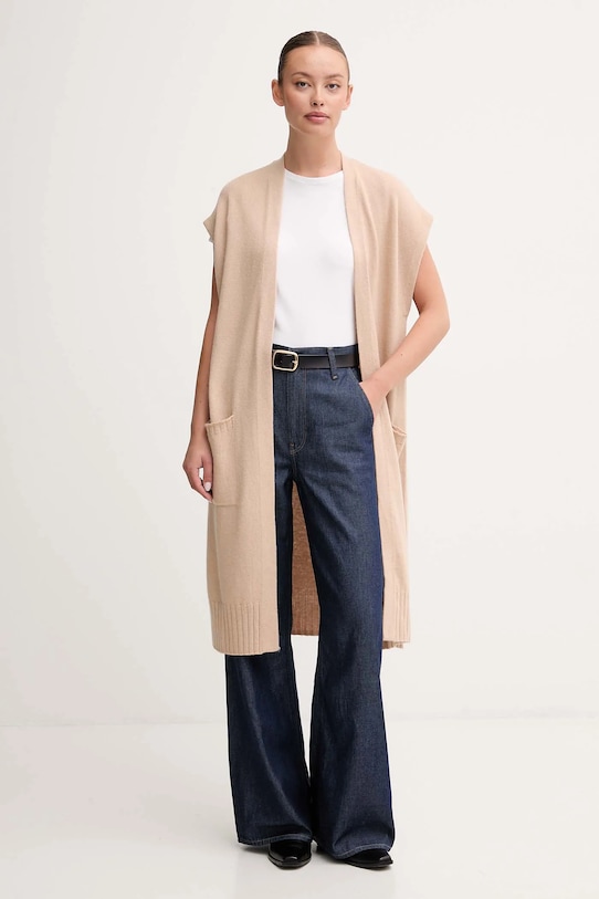 

Кардиган с шерстью United Colors Of Benetton, бежевый