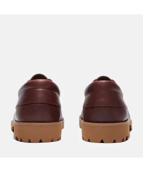 Мужские кожаные мокасины Timberland Authentic Light бордовые — фото 4