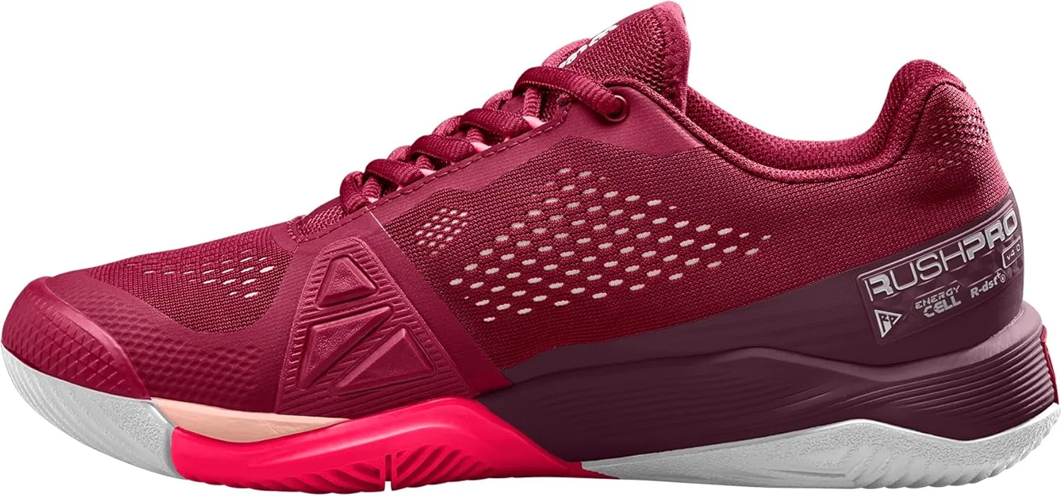 Мужские теннисные кроссовки Wilson Rush Pro 4.0, белый/красный — фото 4