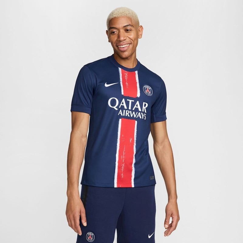 

Мужская футболка Stadium Home 2024/25 Paris Saint-Germain Stadium Nike, синий