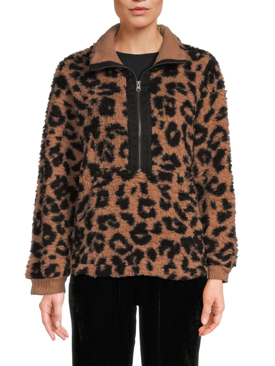 

Свитер из искусственной овчины с леопардовым принтом Vintage Havana, цвет Leopard Print