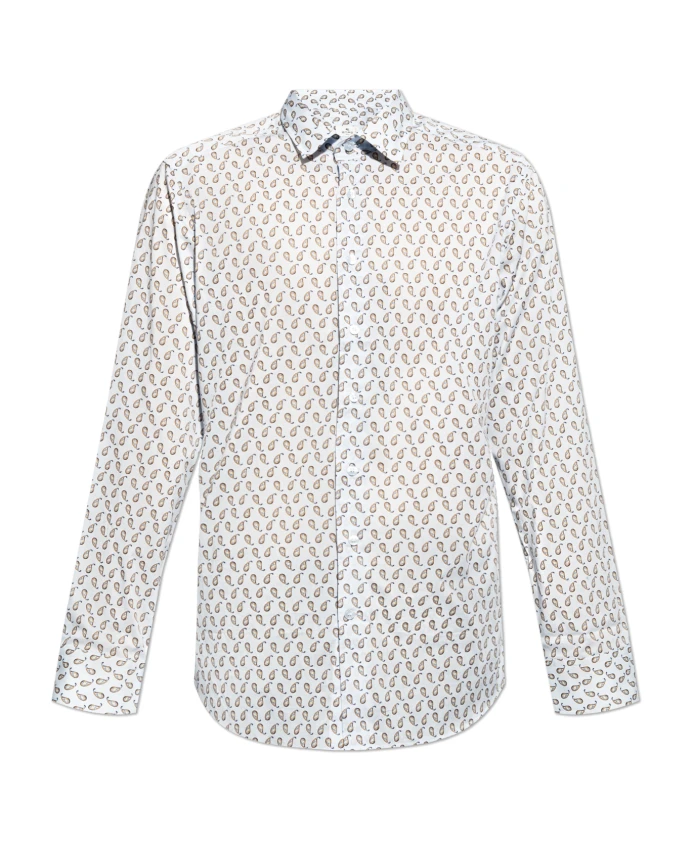 

Хлопчатобумажную рубашку Etro, синий