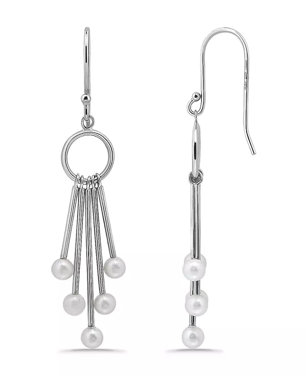 

Серьги-Капли из белого культивированного жемчуга Macy'S, silver