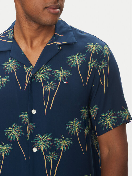 Рубашка обычного кроя MW0MW38580 Tommy Hilfiger, синий — фото 4
