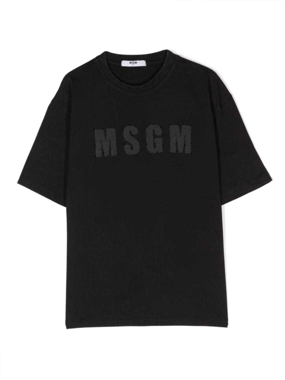 

MSGM Kids футболка со стразами, черный