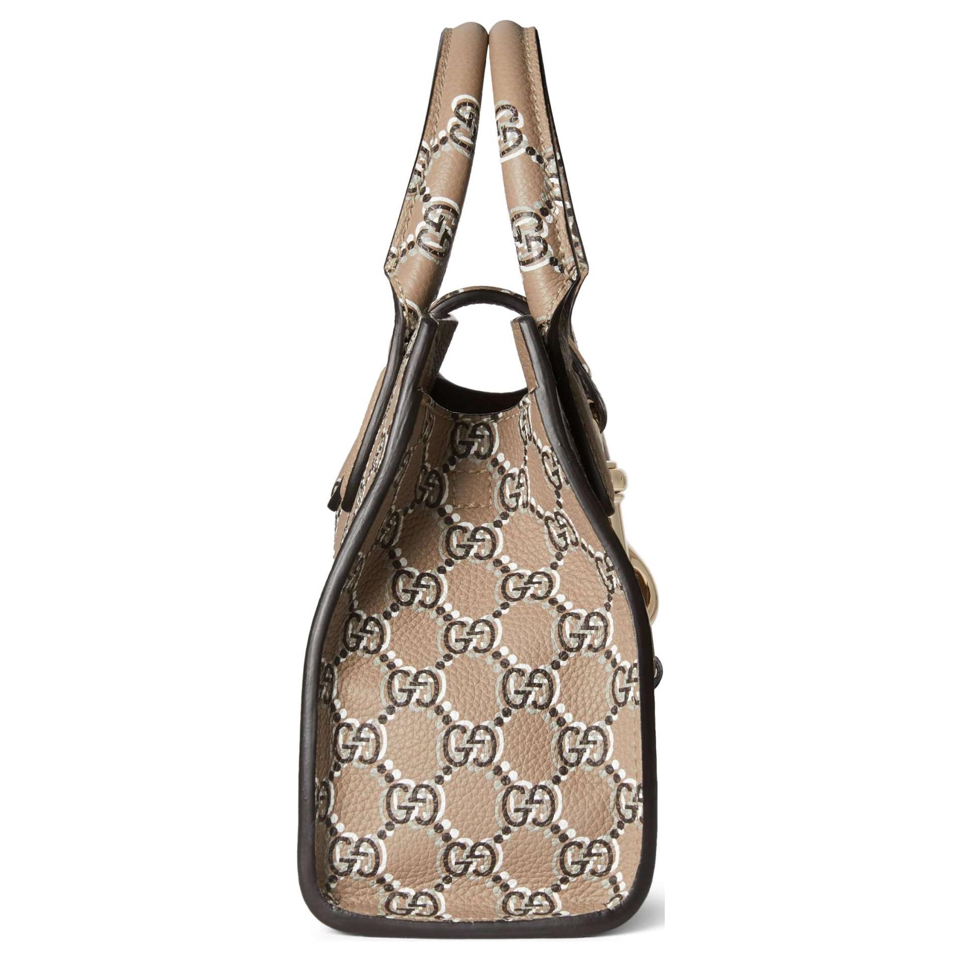 Женская кожаная сумка кроссбоди GUCCI, цвет taupe — фото 4