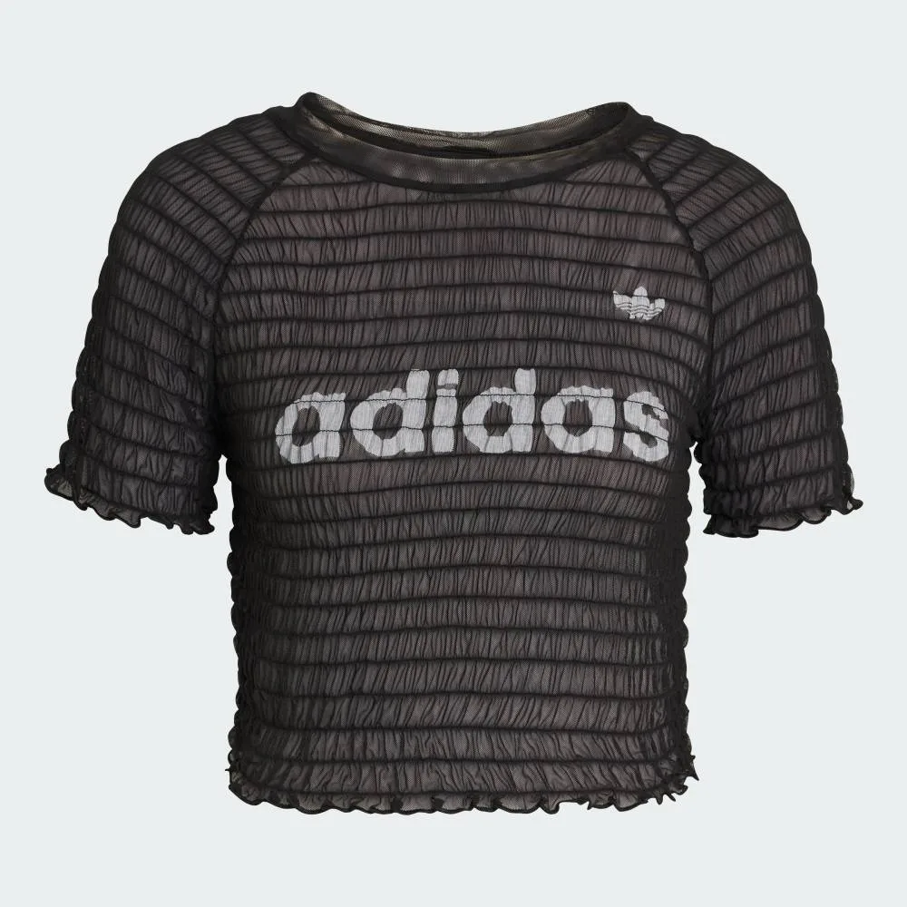 Футболка Smocked Cali Tee Adidas, black — фото 4