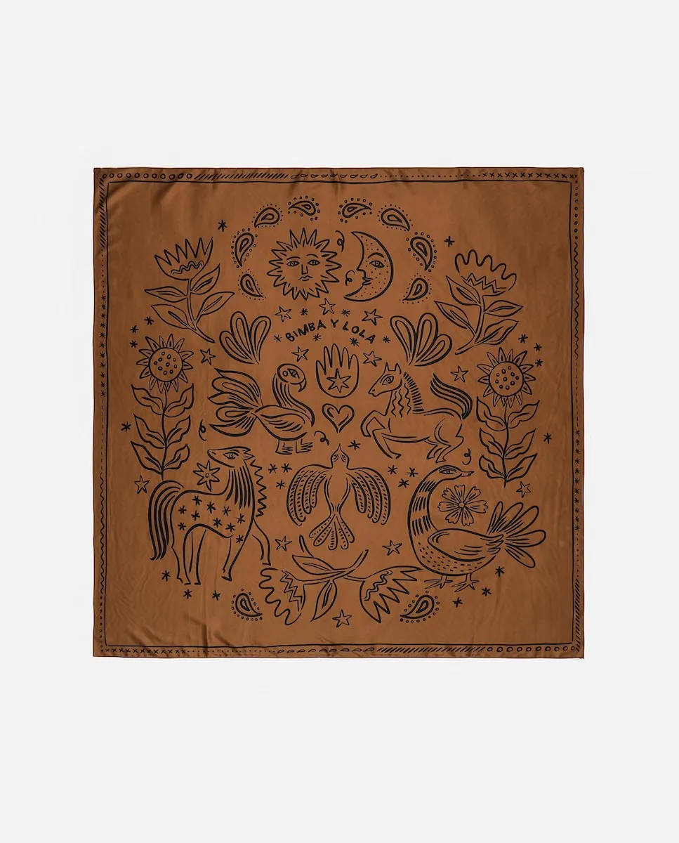 

Эзотерический женский двухцветный платок Bimba y Lola