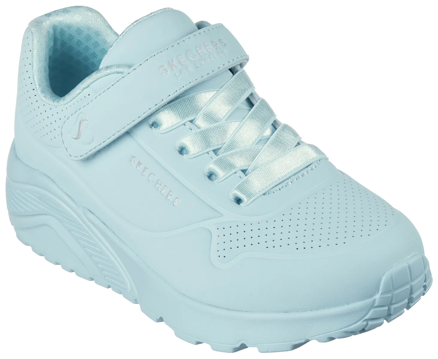 

Детские кроссовки Skechers "UNO LITE", кроссовки на платформе, кроссовки в стиле ретро, ​​монохромная обувь на липучке Skechers Kids, бирюзовый