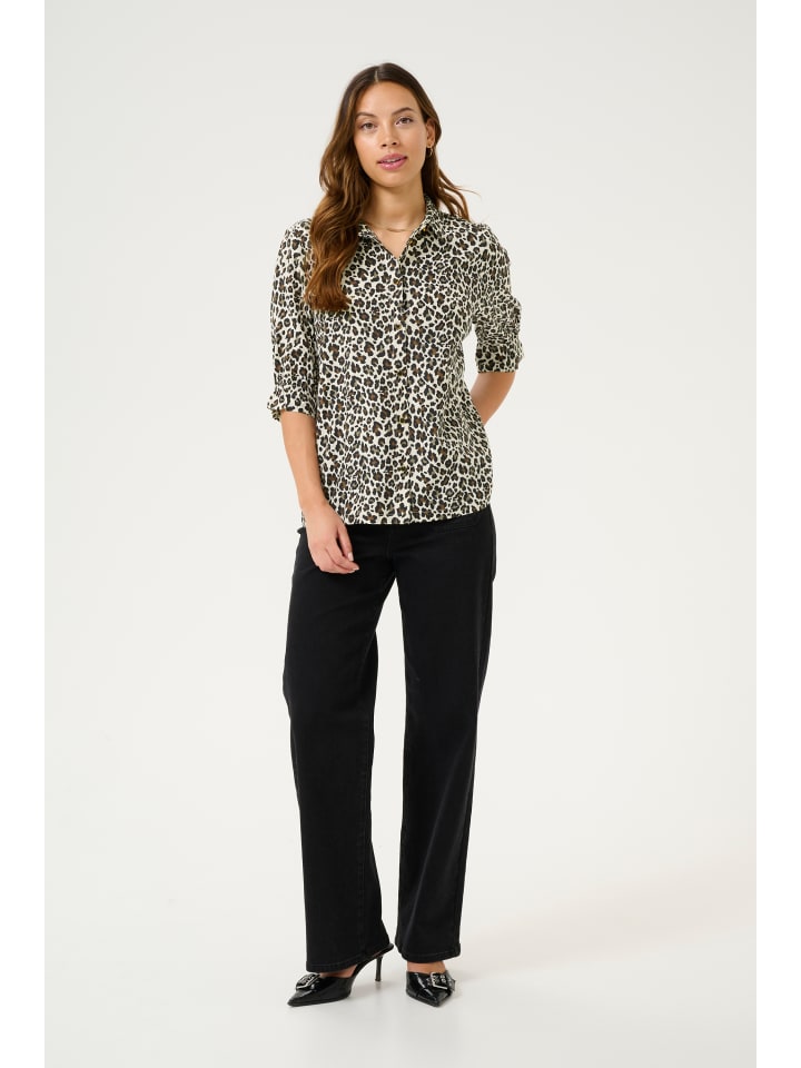 

Блузка KAvelana с короткими рукавами, стандартный крой, разноцветный лев. Kaffe